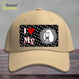 I Love My Poodle Novelty License Plate Hat Cotton / Khaki