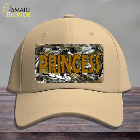 Princess Camouflage Novelty License Plate Hat Cotton / Khaki