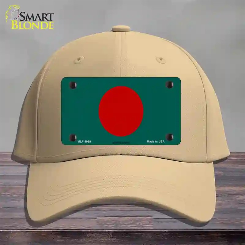 Bangladesh Flag Novelty License Plate Hat Cotton / Khaki