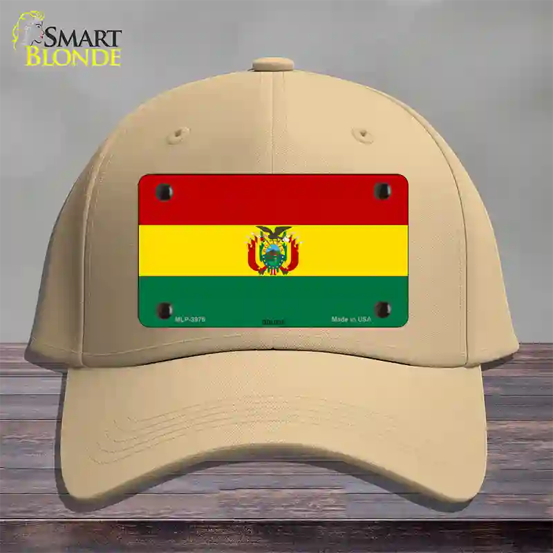 Bolivia Flag Novelty License Plate Hat Cotton / Khaki