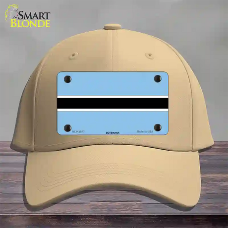 Botswana Flag Novelty License Plate Hat Cotton / Khaki