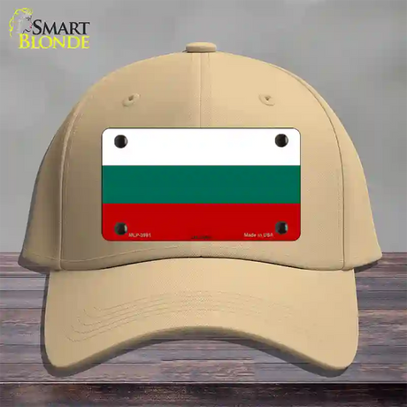 Bulgaria Flag Novelty License Plate Hat Cotton / Khaki