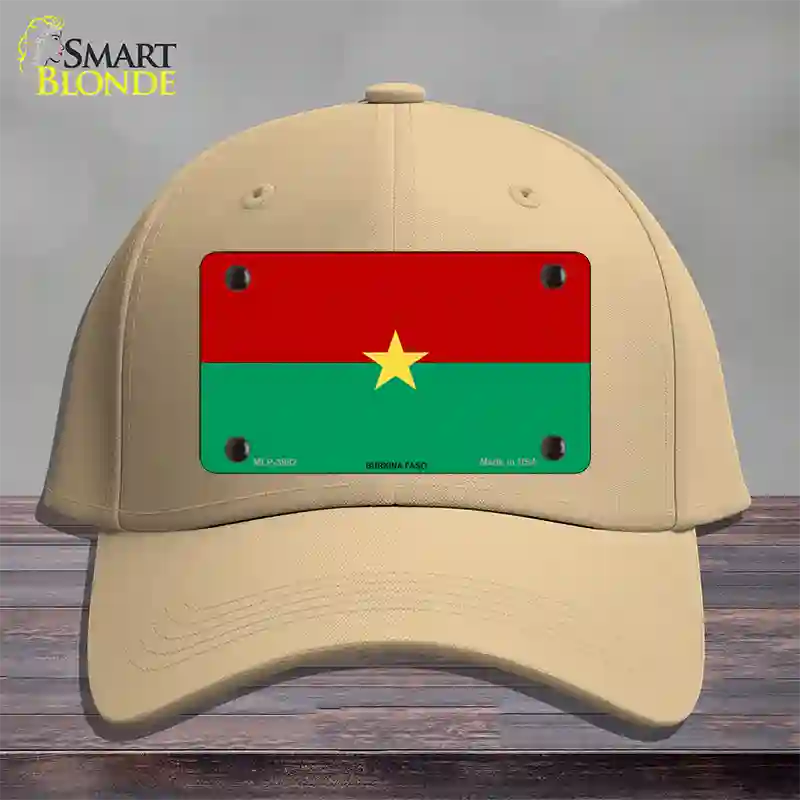 Burkina Faso Flag Novelty License Plate Hat Cotton / Khaki