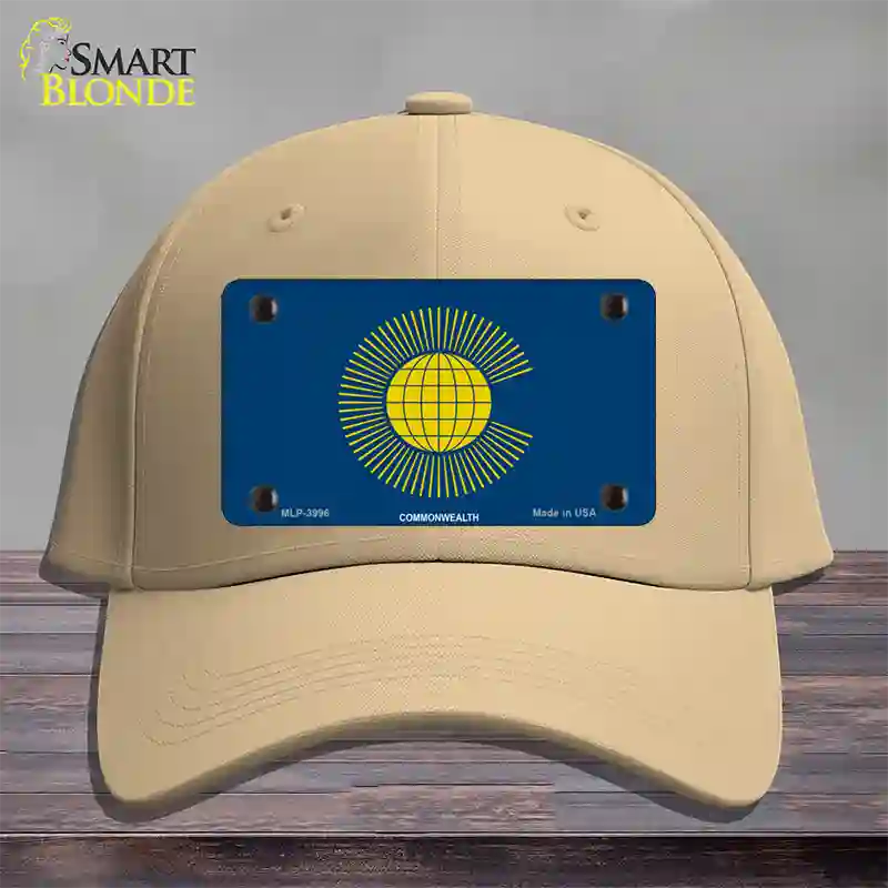 Commonwealth Flag Novelty License Plate Hat Cotton / Khaki