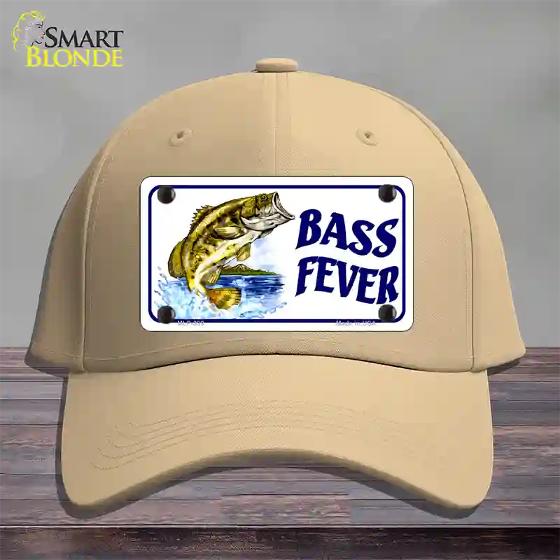 Bass Fever Novelty License Plate Hat Cotton / Khaki