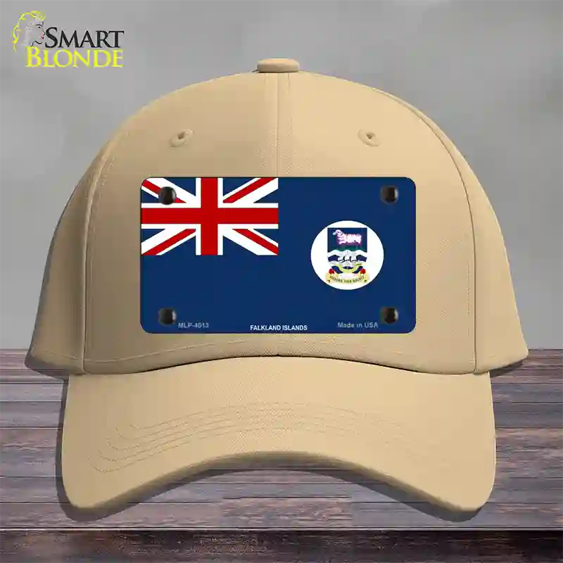 Falkland Islands Flag Novelty License Plate Hat Cotton / Khaki