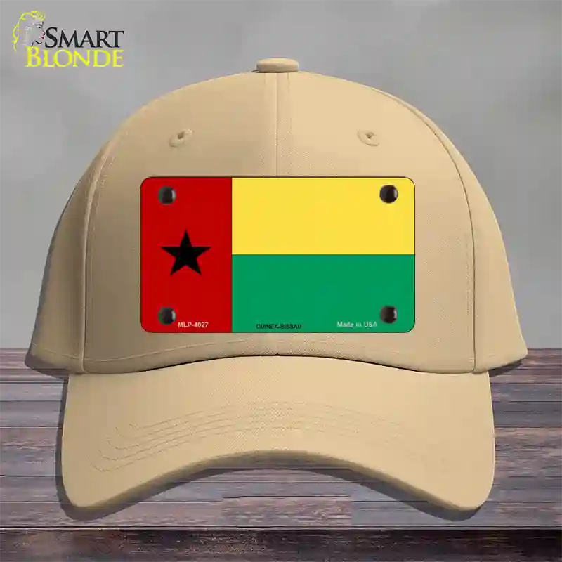 Guinea-Bissau Flag Novelty License Plate Hat Tag Sign Cotton / Khaki