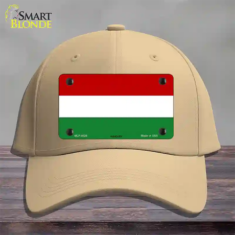 Hungary Flag Novelty License Plate Hat Cotton / Khaki