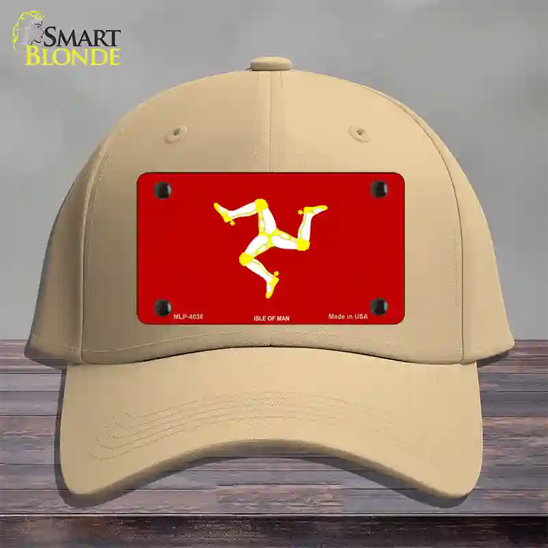 Isle Of Man Flag Novelty License Plate Hat Cotton / Khaki