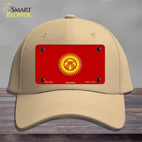 Kyrgyzsyan Flag Novelty License Plate Hat Cotton / Khaki