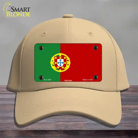 Portugal Flag Novelty License Plate Hat Cotton / Khaki