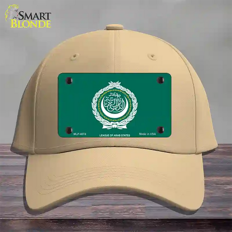 League Of Arab States Flag Novelty License Plate Hat Cotton / Khaki