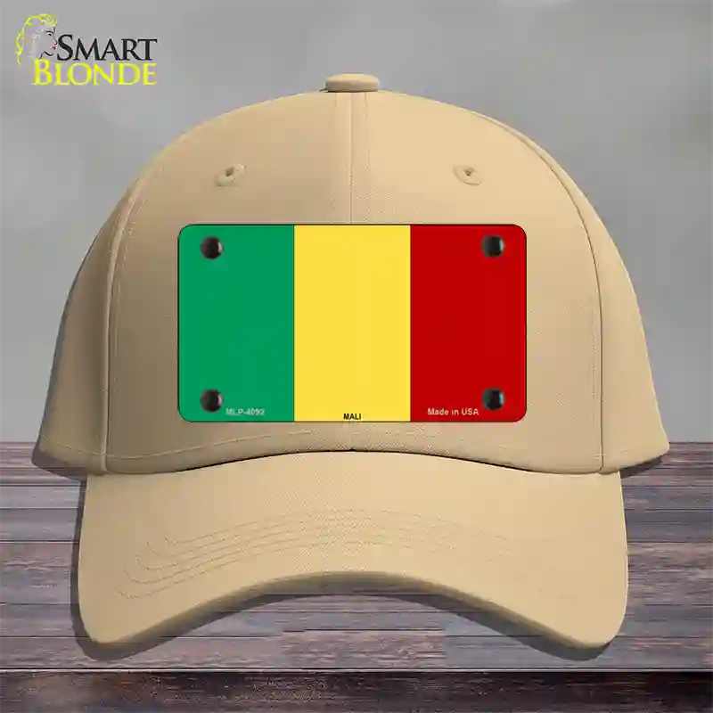 Mali Flag Novelty License Plate Hat Cotton / Khaki