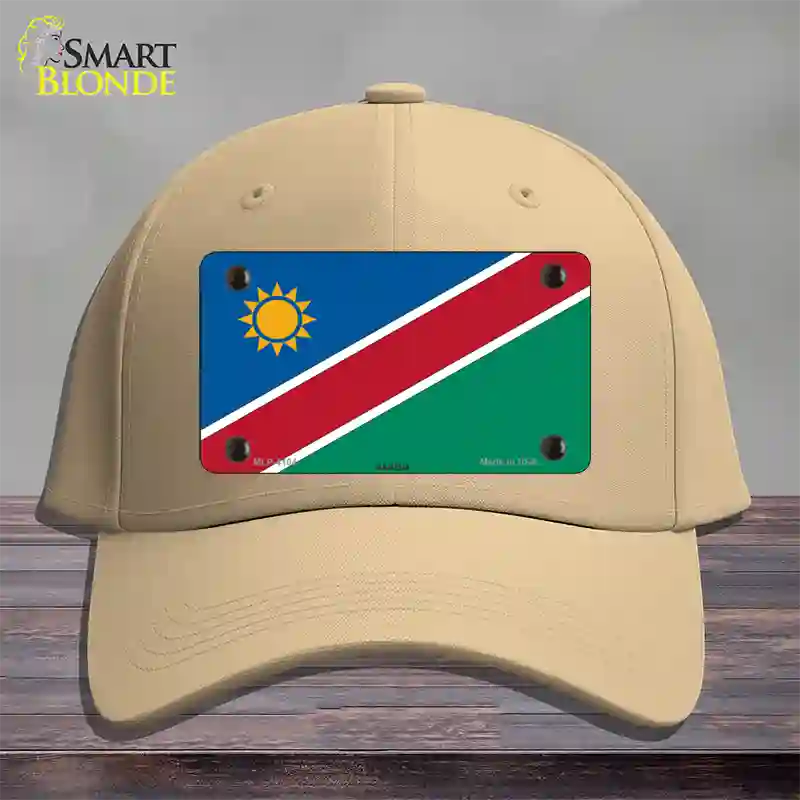 Namibia Flag Novelty License Plate Hat Cotton / Khaki