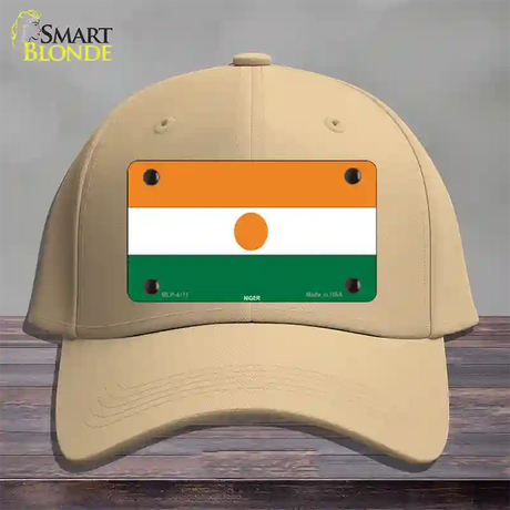 Niger Flag Novelty License Plate Hat Cotton / Khaki