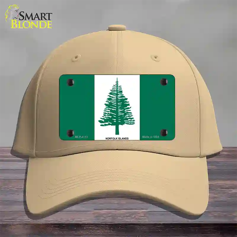 Norfolk Islands Flag Novelty License Plate Hat Cotton / Khaki