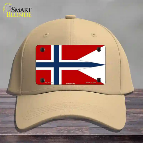 Norway-NS Flag Novelty License Plate Hat Cotton / Khaki