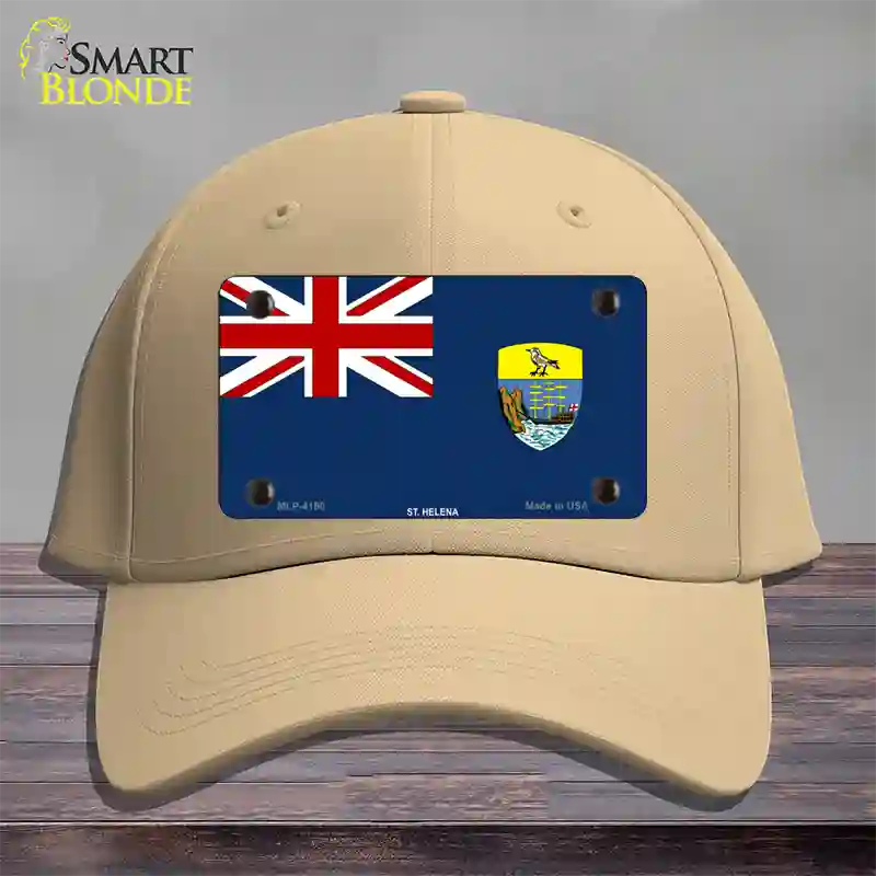 St Helena Flag Novelty License Plate Hat Cotton / Khaki