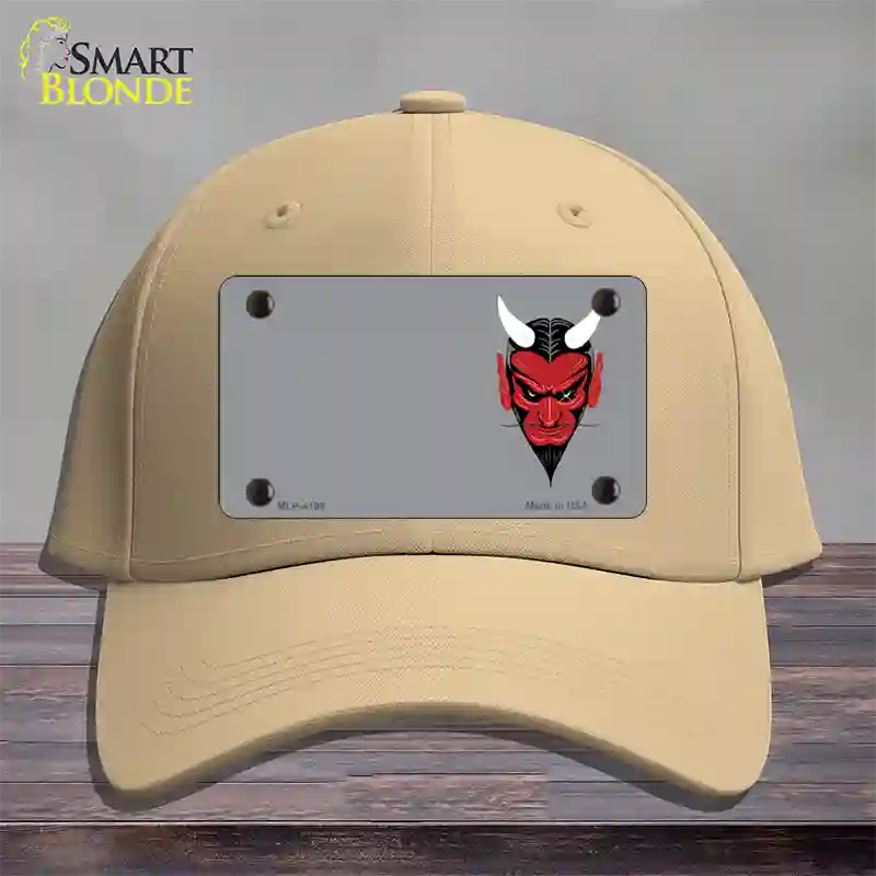 Devil Offset Novelty License Plate Hat Cotton / Khaki