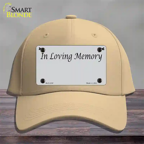 In Loving Memory Gray Novelty License Plate Hat Cotton / Khaki