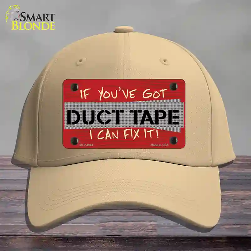 Duct Tape Novelty License Plate Hat Cotton / Khaki