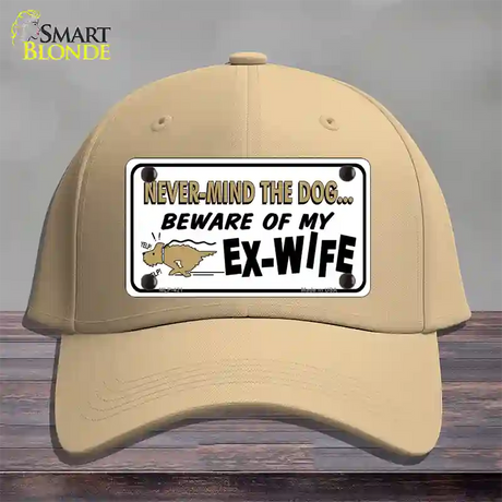 Beware Of My Ex-Wife Novelty License Plate Hat Cotton / Khaki