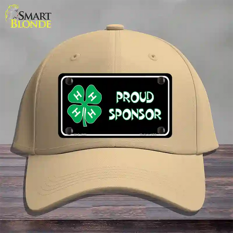 4-H Proud Sponsor Novelty License Plate Hat Cotton / Khaki