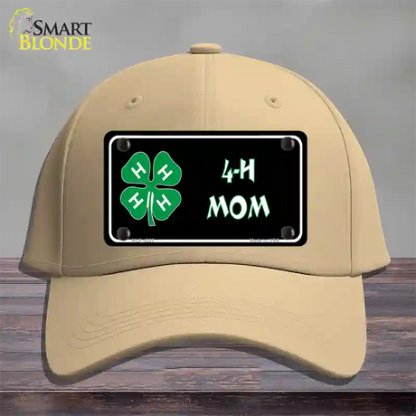 4-H Mom Novelty License Plate Hat Cotton / Khaki