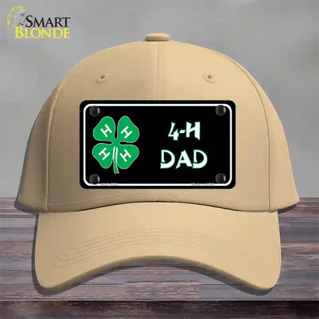 4-H Dad Novelty License Plate Hat Cotton / Khaki