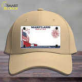 Maryland State Novelty License Plate Hat Cotton / Khaki