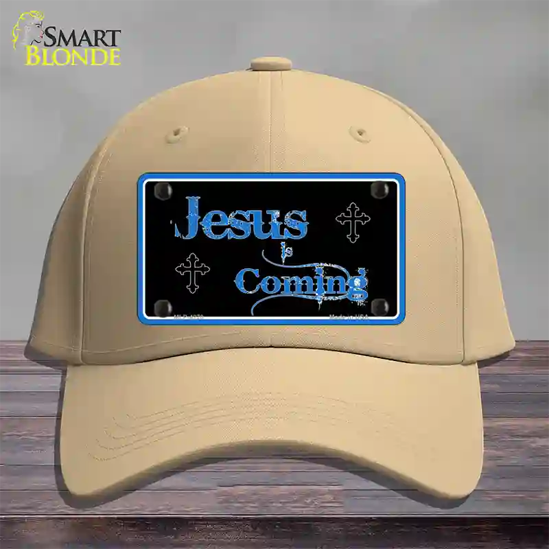 Jesus Is Coming Novelty License Plate Hat Cotton / Khaki