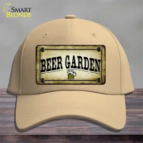 Beer Garden Novelty License Plate Hat Cotton / Khaki