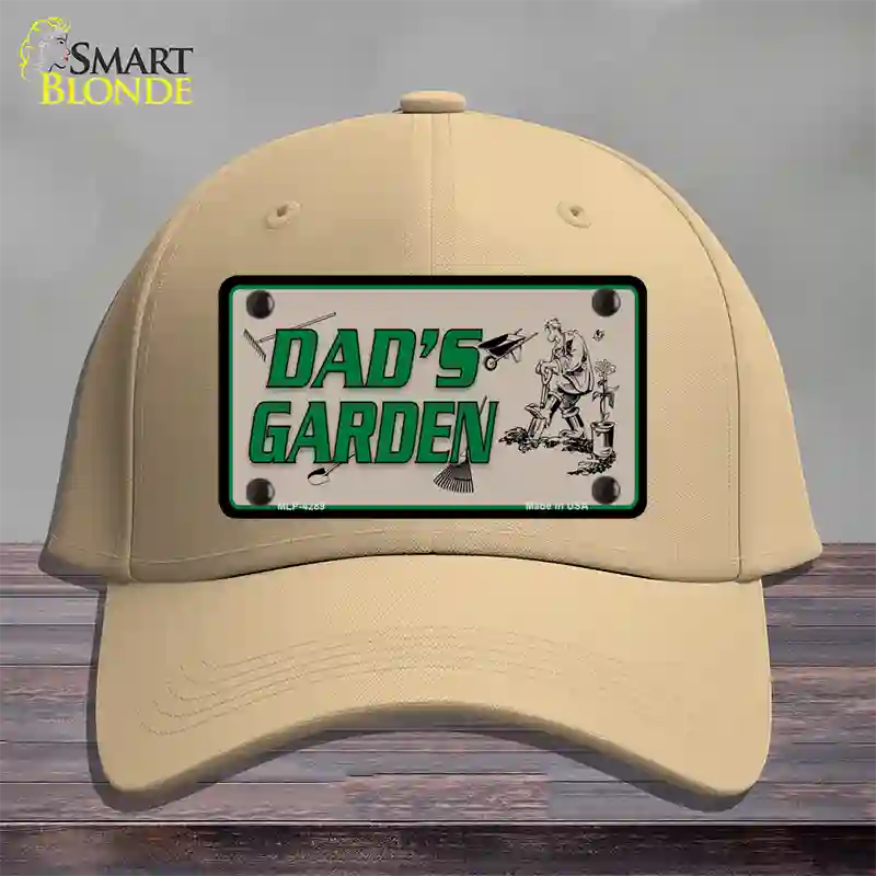 Dads Garden Novelty License Plate Hat Cotton / Khaki