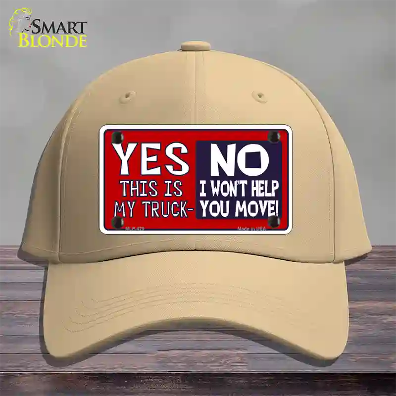 Yes This Is My Truck Novelty License Plate Hat Cotton / Khaki