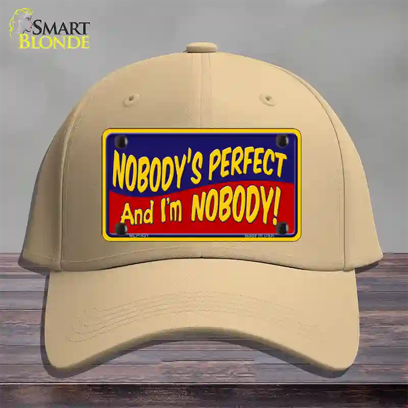 Nobodys Perfect Novelty License Plate Hat Cotton / Khaki