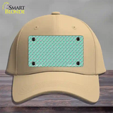 Mint White Quatrefoil Novelty License Plate Hat Cotton / Khaki