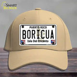 Boricua Puerto Rico Novelty License Plate Hat Cotton / Khaki