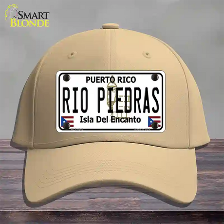 Rio Piedra Puerto Rico Novelty License Plate Hat Cotton / Khaki