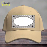Scallop Grey White Polka Dot Novelty License Plate Hat Cotton / Khaki