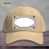 Scallop Tan White Polka Dot Novelty License Plate Hat Cotton / Khaki