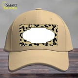 Gold Black Cheetah Scallop Novelty License Plate Hat Cotton / Khaki