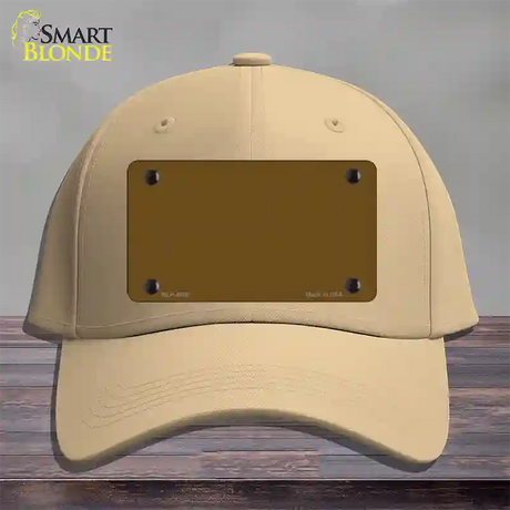 Brown Solid Novelty License Plate Hat Cotton / Khaki