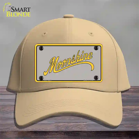 Moonshine Novelty License Plate Hat Cotton / Khaki