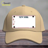 New York State Blank Novelty License Plate Hat Cotton / Khaki