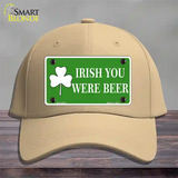 Irish You Were Beer Novelty License Plate Hat Cotton / Khaki