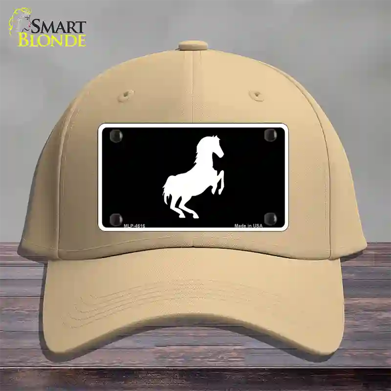 Horse Novelty License Plate Hat Cotton / Khaki