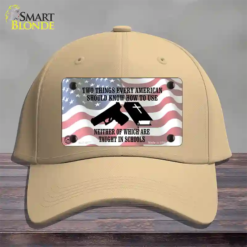 Every American Should Know Novelty License Plate Hat Cotton / Khaki