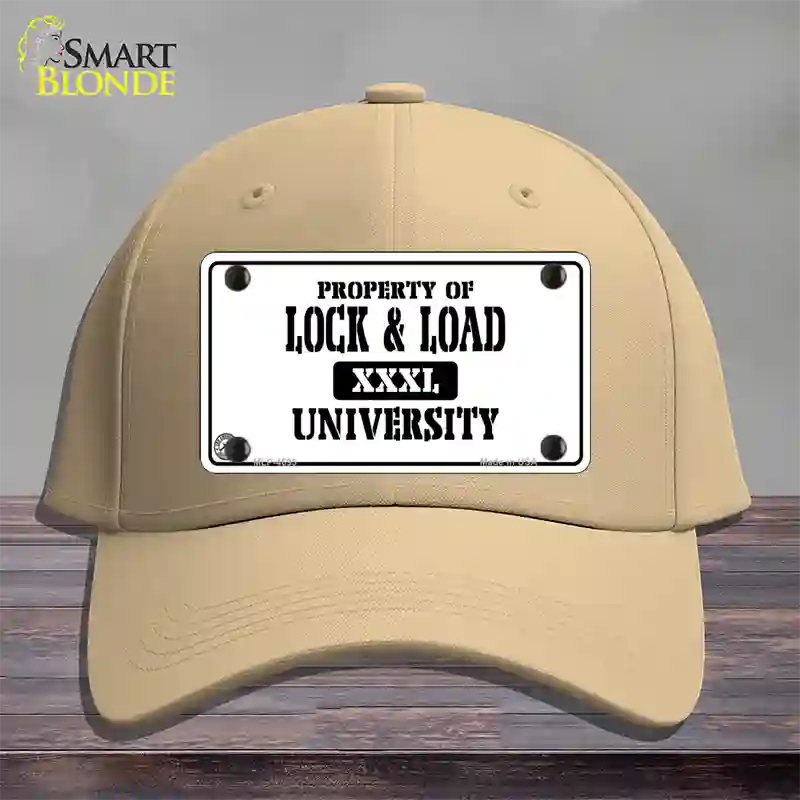 Lock And Load Novelty License Plate Hat Cotton / Khaki