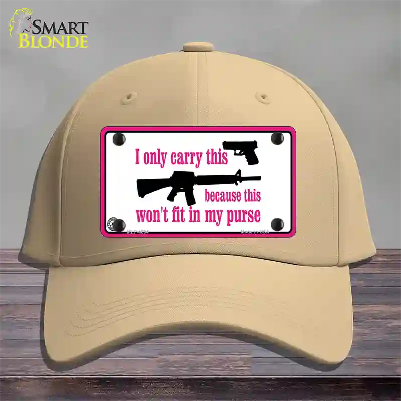 I Carry This Gun Novelty License Plate Hat Cotton / Khaki