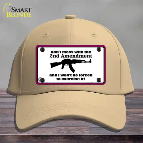 I Wont Be Forced To Use It Novelty License Plate Hat Cotton / Khaki